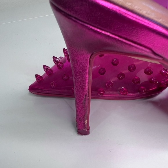 Carvela Lapis  Hot Pink See through Spiked Heels size 36 - Picture 5 of 7